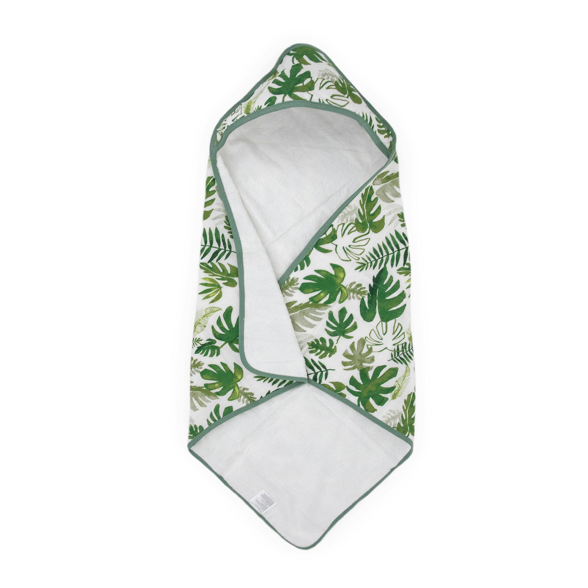 Infant Hooded Towel - Tropical Leaf