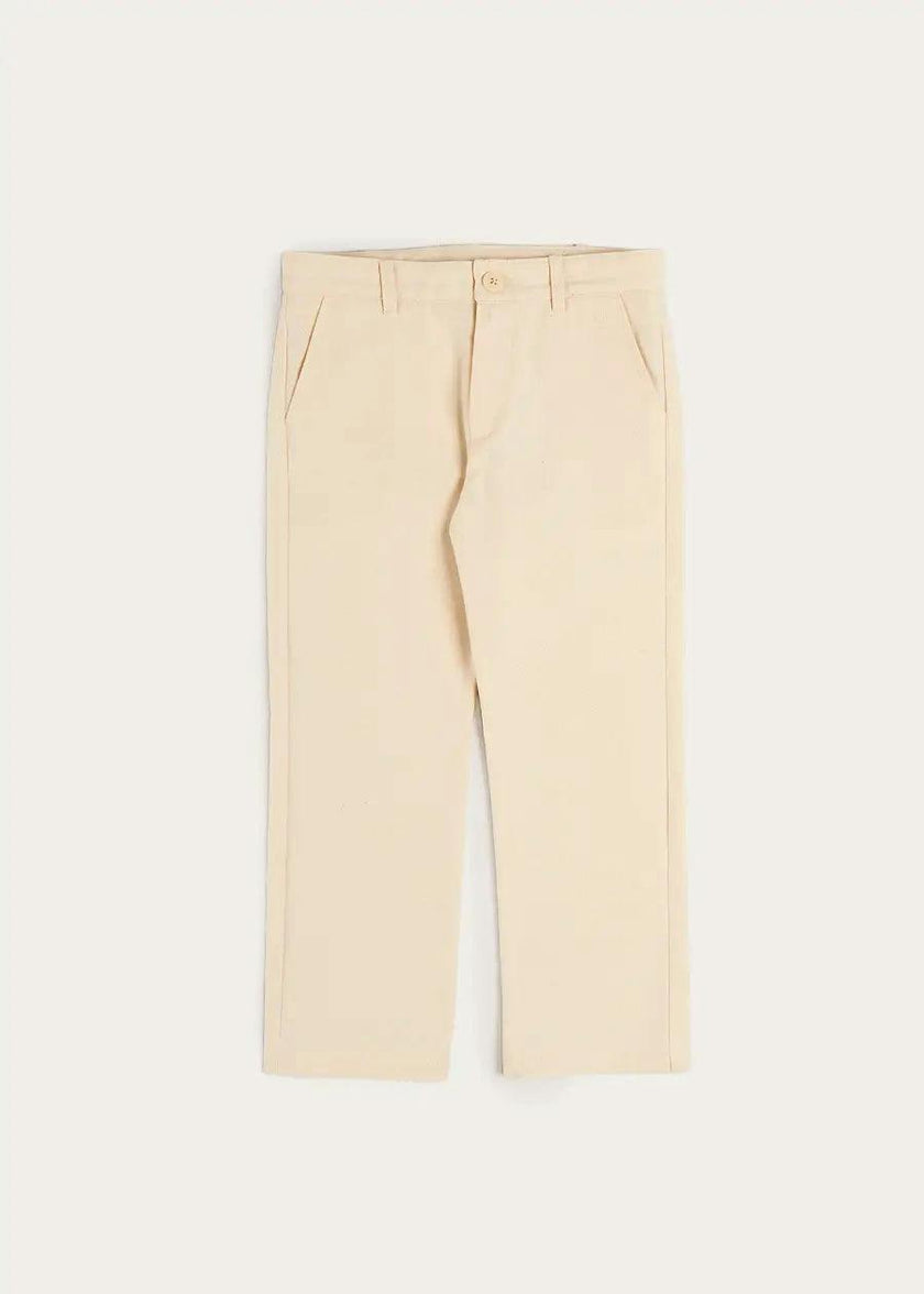 Plain Chino Trousers in Cream (4-10yrs)