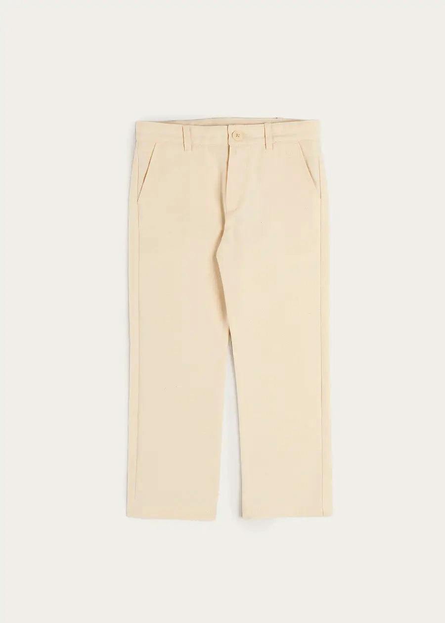 Plain Chino Trousers in Cream (4-10yrs)