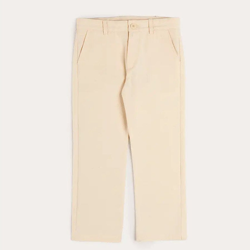 Plain Chino Trousers in Cream (4-10yrs)