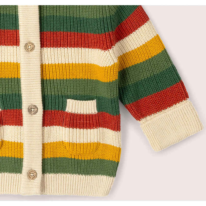 Spring Rainbow Knitted Snuggly Cardigan, Multi