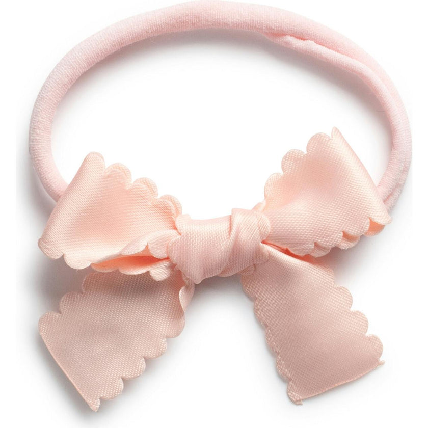 Gumdrop Scalloped Satin Baby Bow Headband