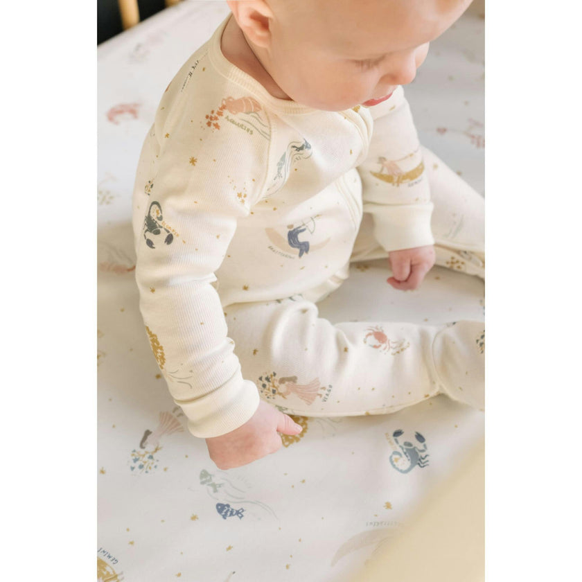 Ribbed Baby Sleeper, White