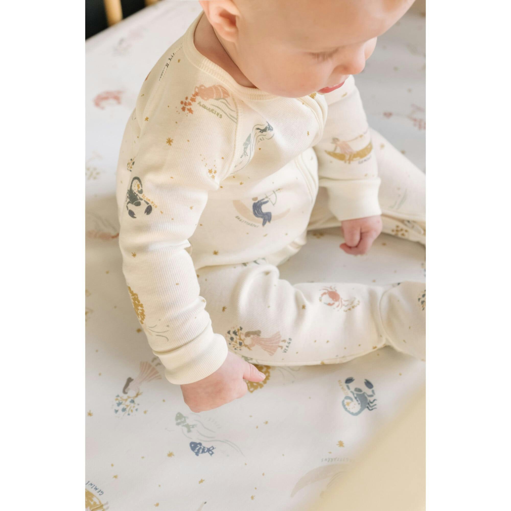 Ribbed Baby Sleeper, White
