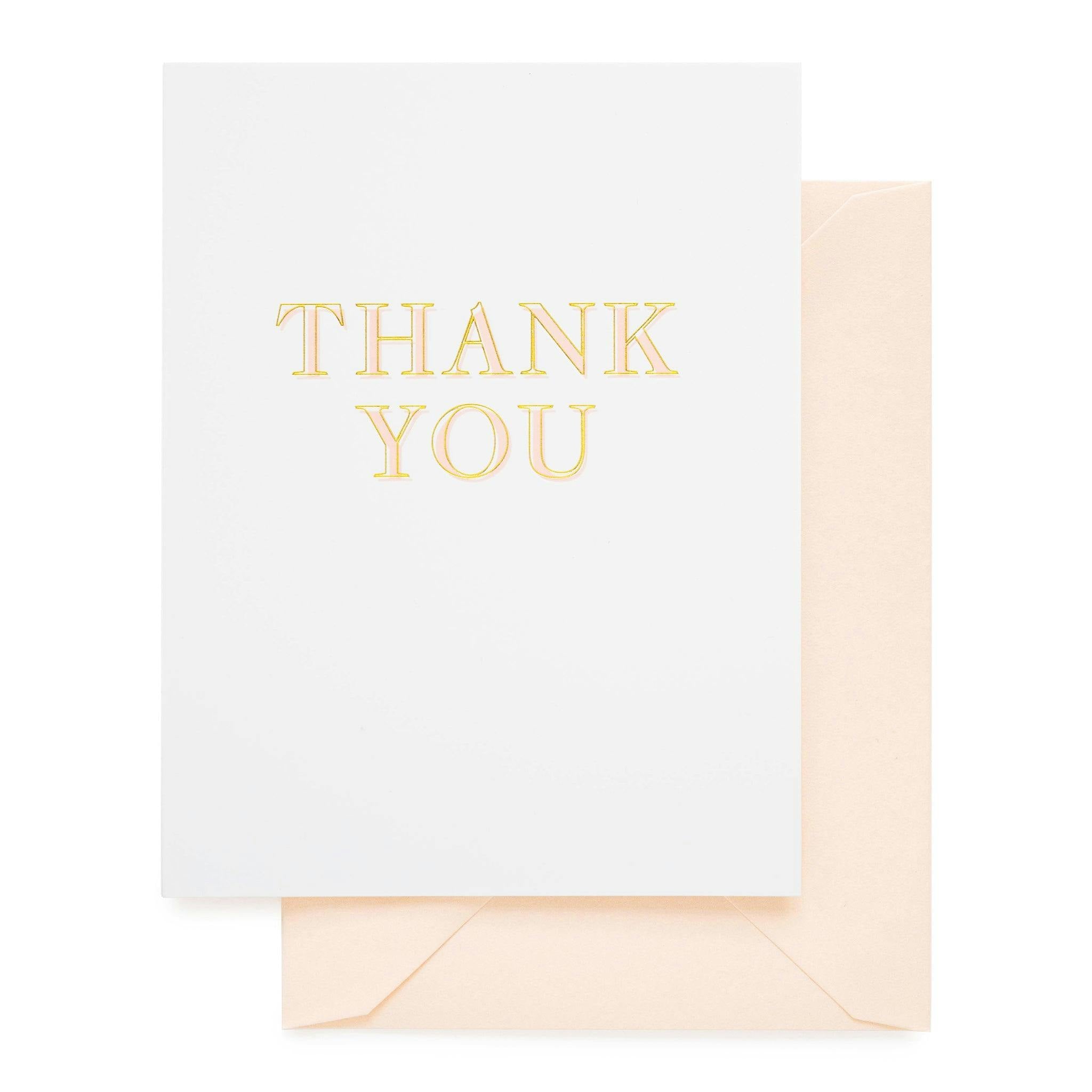 Pink Thank You Card