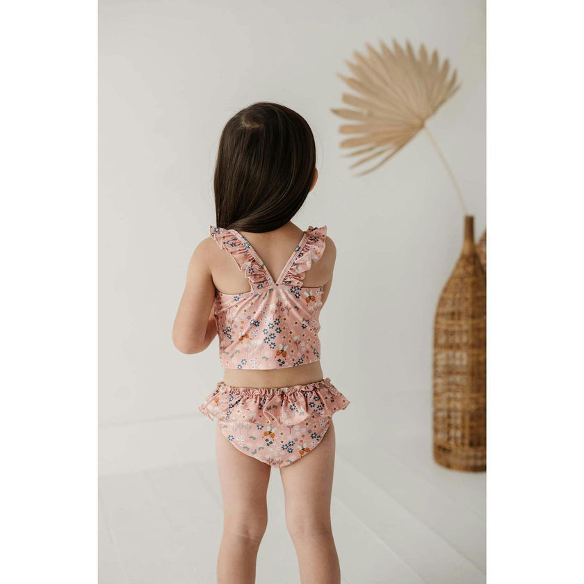 Girl's Two-Piece Tankini Swimsuit Burlwood