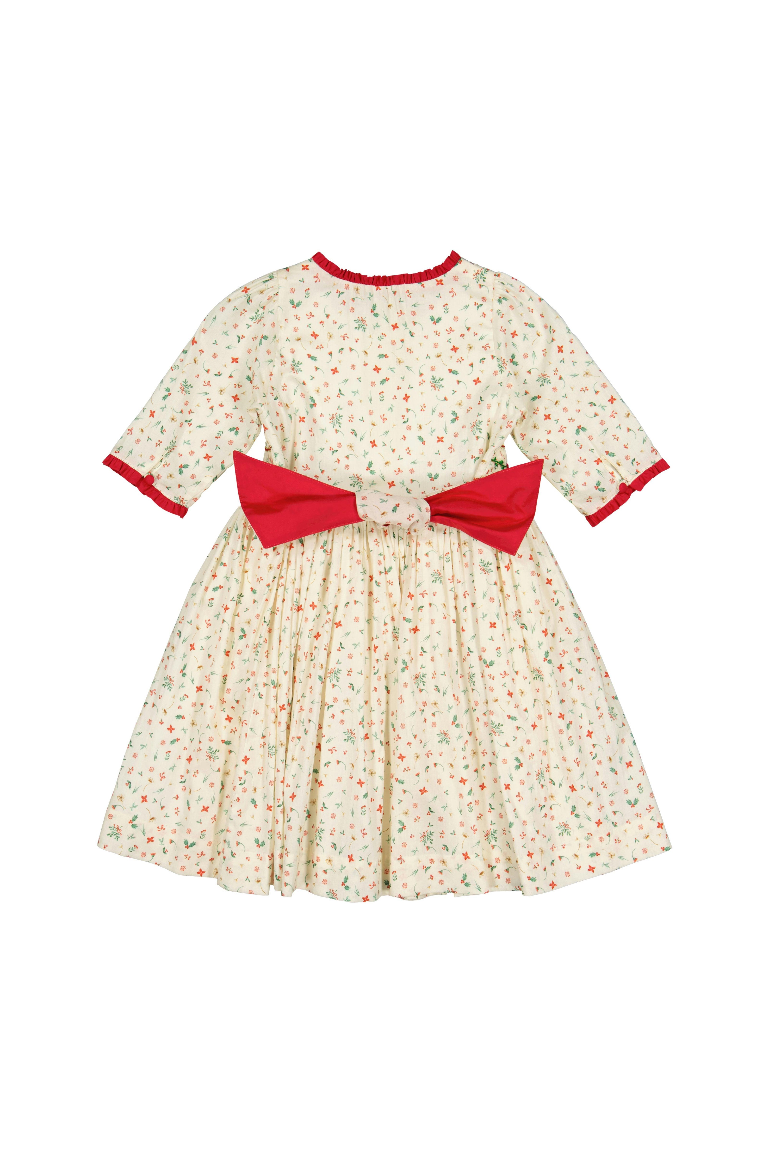 ELYSEE FLORAL WINTER SMOCKED DRESS