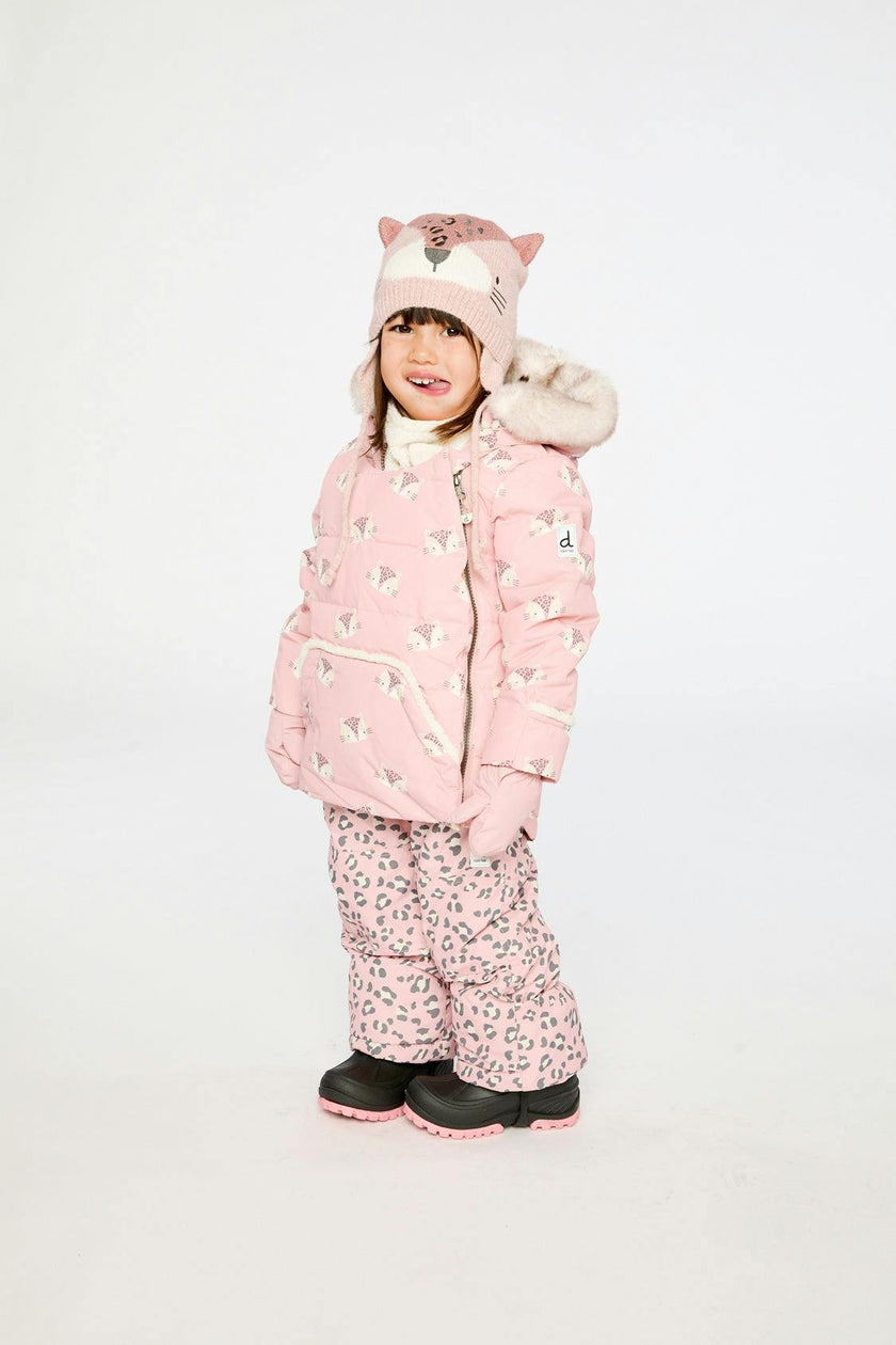Baby Two Piece Snowsuit Rose Leopard Print