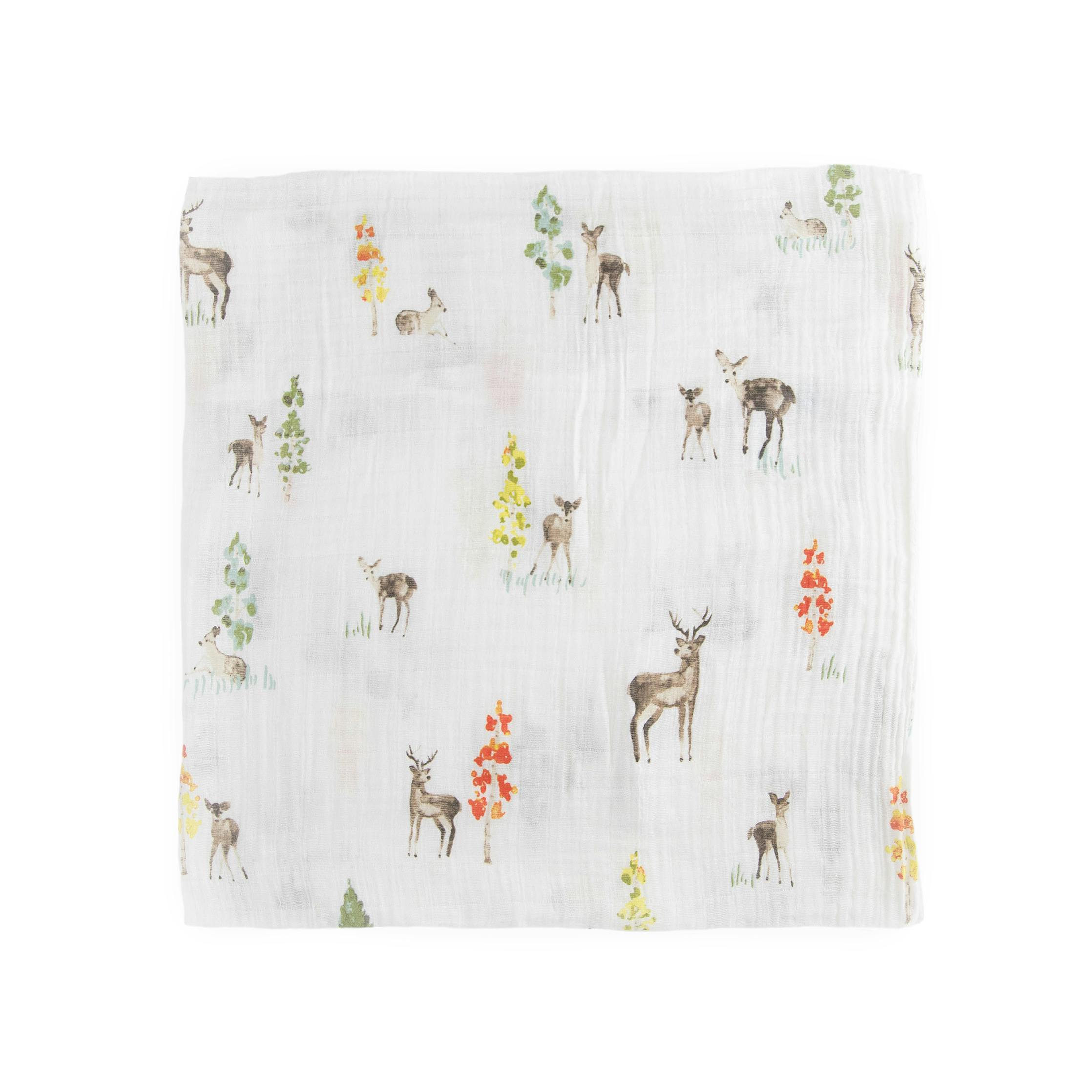 Cotton Muslin Swaddle Blanket - Oh Deer!