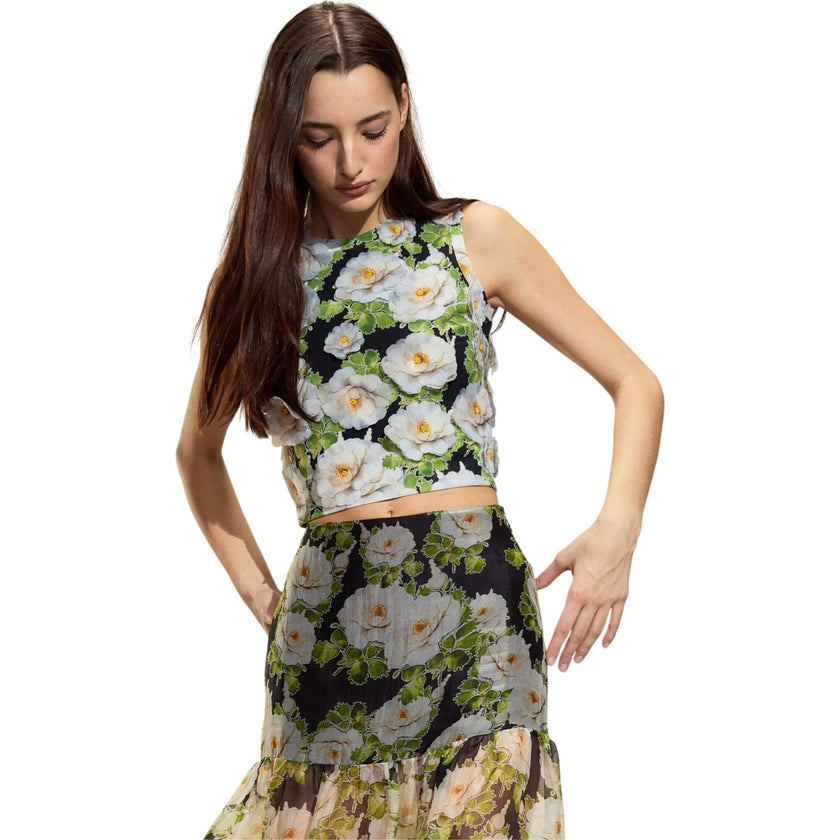 Cornelia Flower Appliques Top