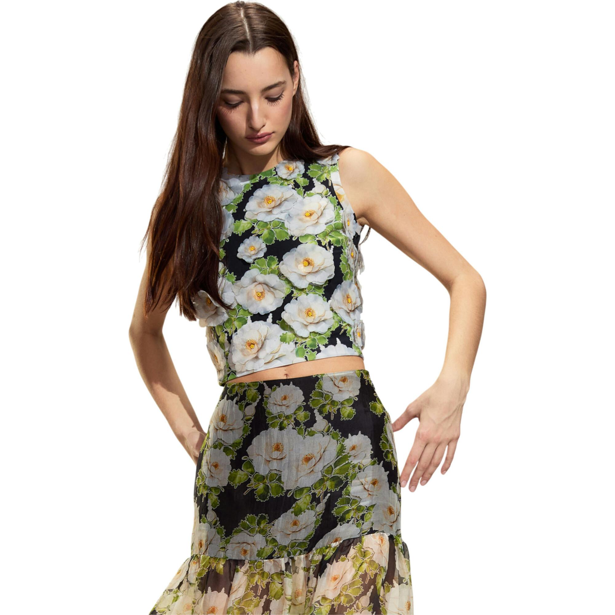Cornelia Flower Appliques Top