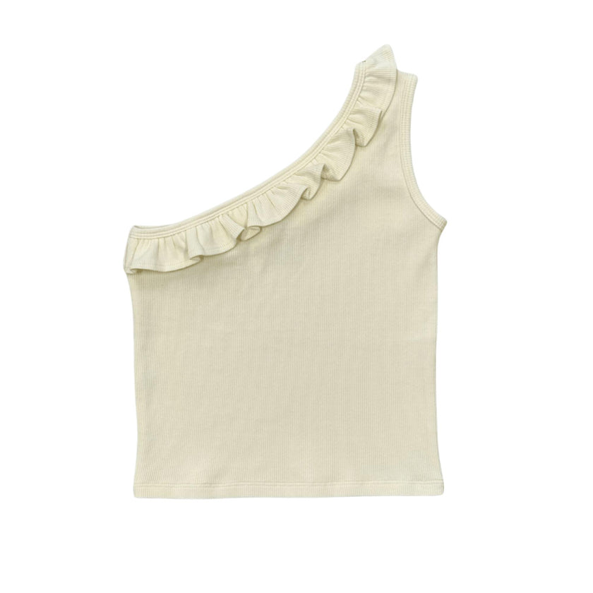 One-Shoulder Ribbed Tank