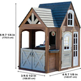 Timberwood Wooden Outdoor Playhouse With Kitchen And Barn Doors