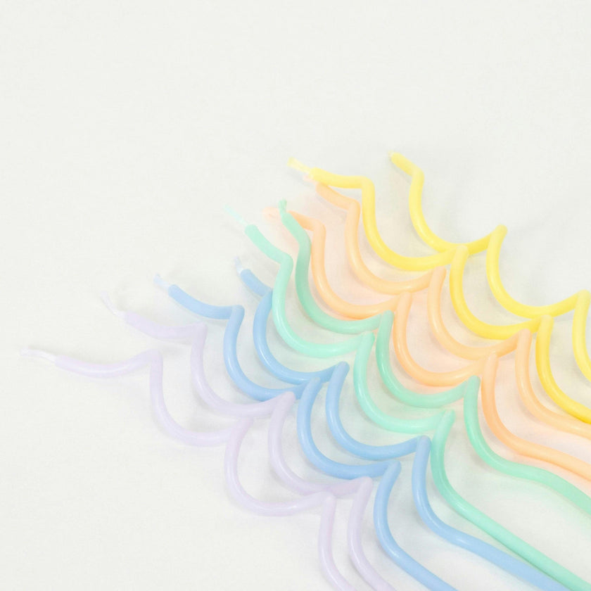 Pastel Swirly Candles