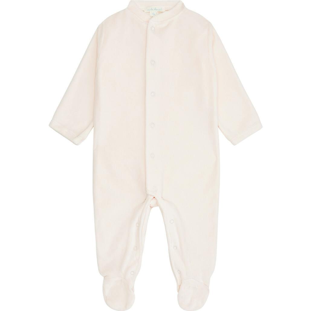 Velour Angel Wing™ Sleepsuit - Silver & Grey