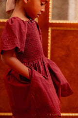Mini Elara Dress in Zinfandel