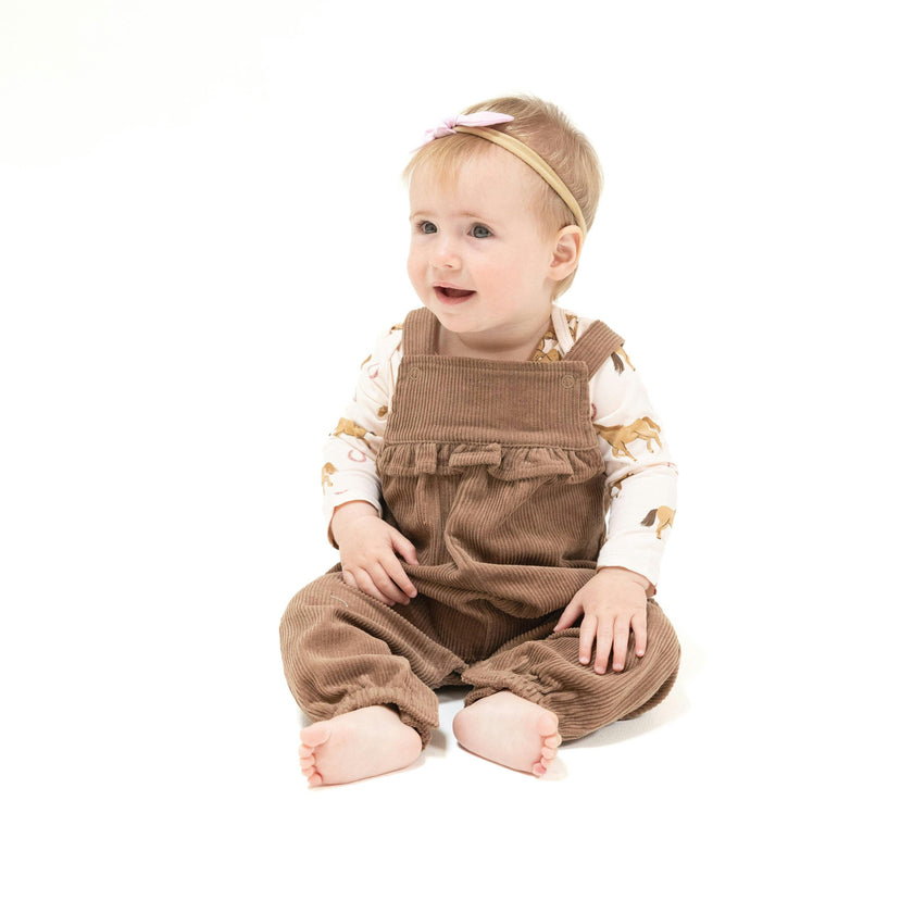 Chocolate Malt - Yoke Ruffle Overall