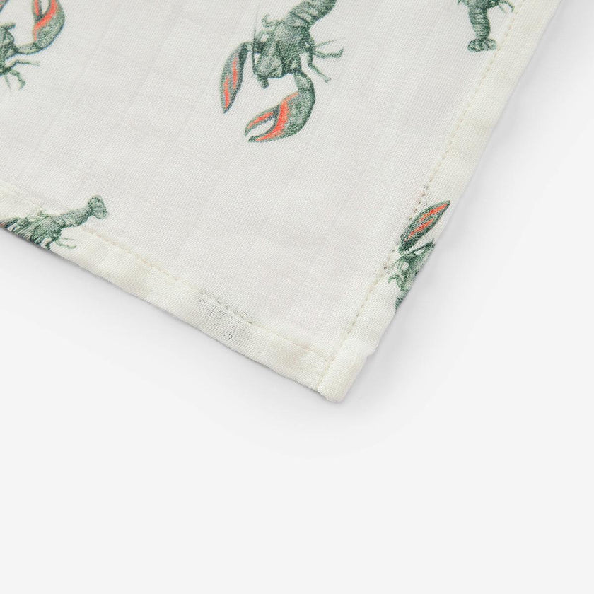 Mint Lobster Bamboo Swaddle