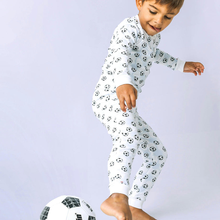 The Organic Long Sleeve Pajama Set [Soccer]