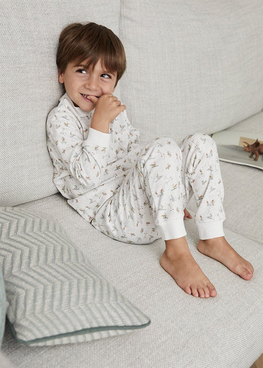 Kids Skiing Rabbits Pyjama
