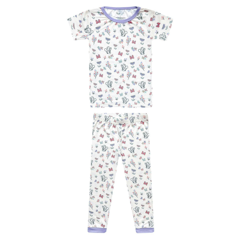 2pc Short Sleeve Pajamas with Pants - Minnie Mouse's Bowquet