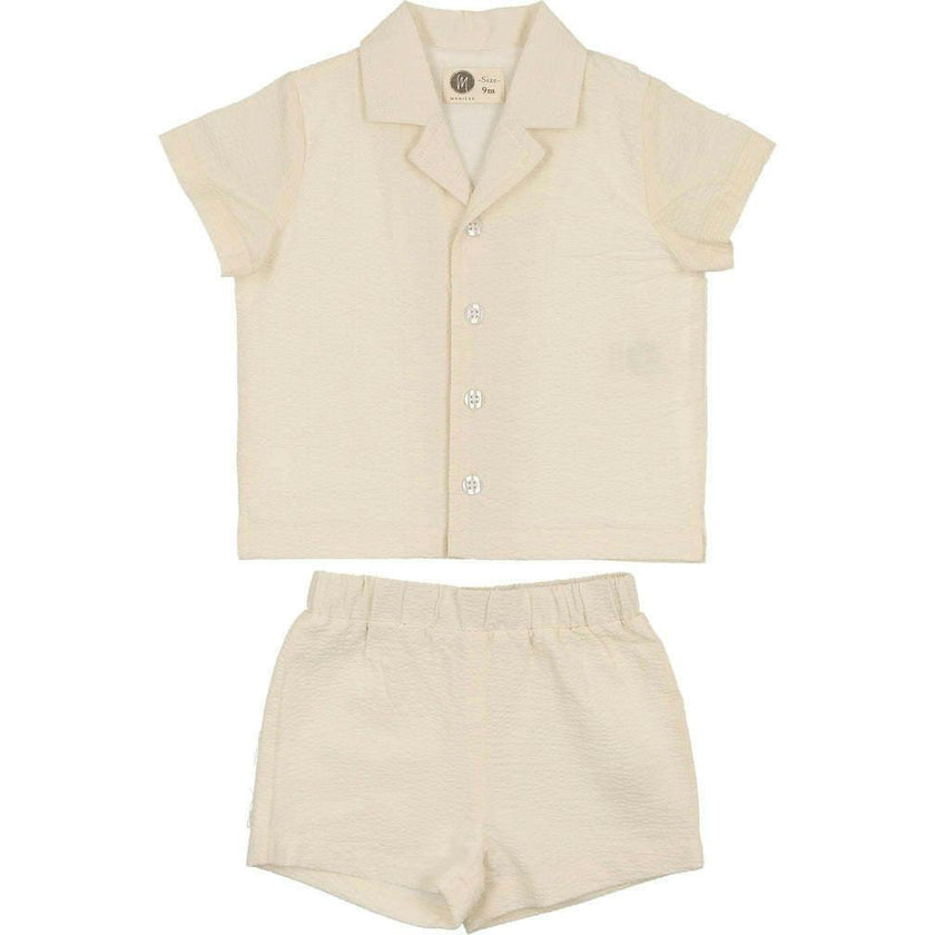Textured Printed Boys 2Pc Set