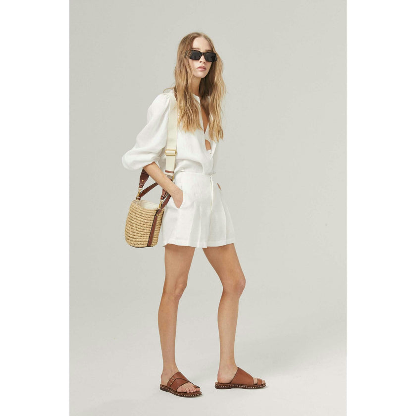Frida Linen Shorts - Off White