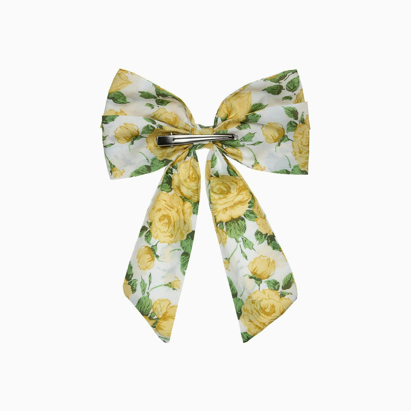 Extra Large Bow Hair Clip in Yellow Carline