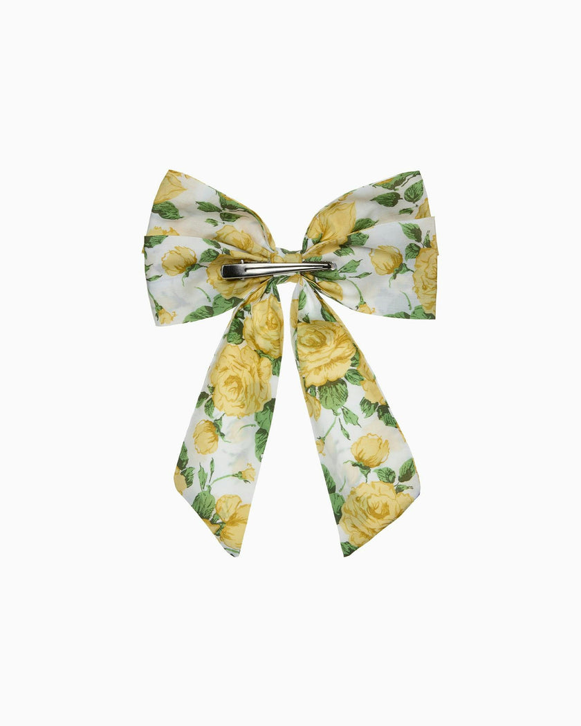 Extra Large Bow Hair Clip in Yellow Carline