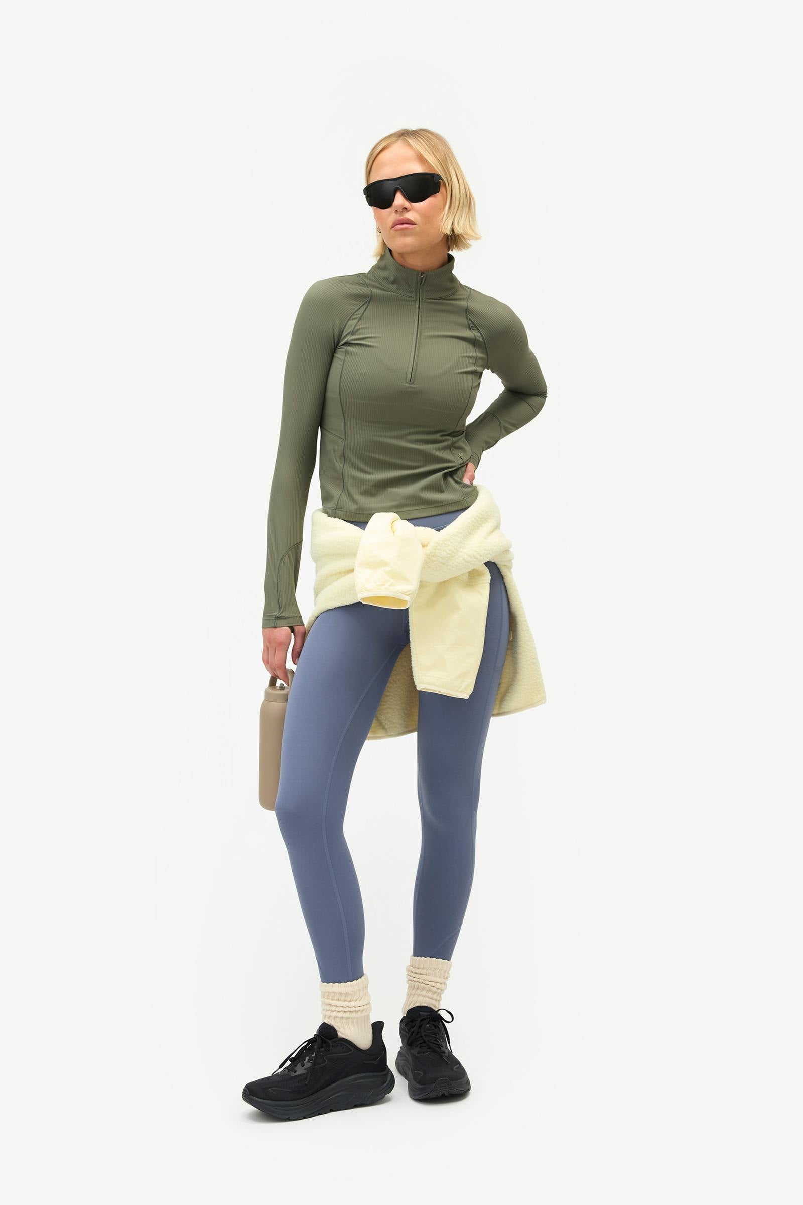 Julie Quarter Zip Top, Kalamata