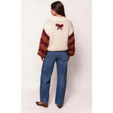 Aimee Sweater in Orange & Cream