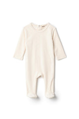Cable Textured Onesie Off White