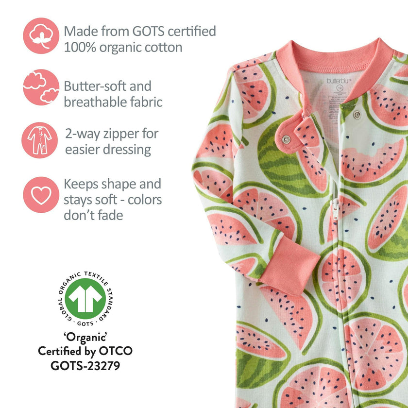 SHAWN Snug-fit Footless Baby Pajamas for Boys & Girls