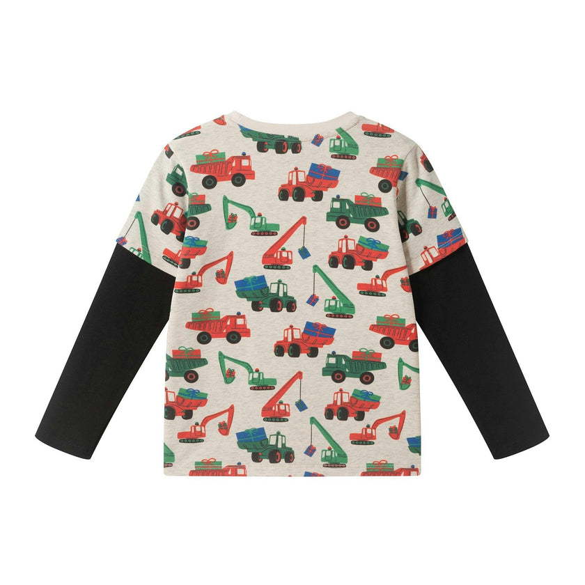 Boys Two-Fer Graphic Tee | Holiday Trucks