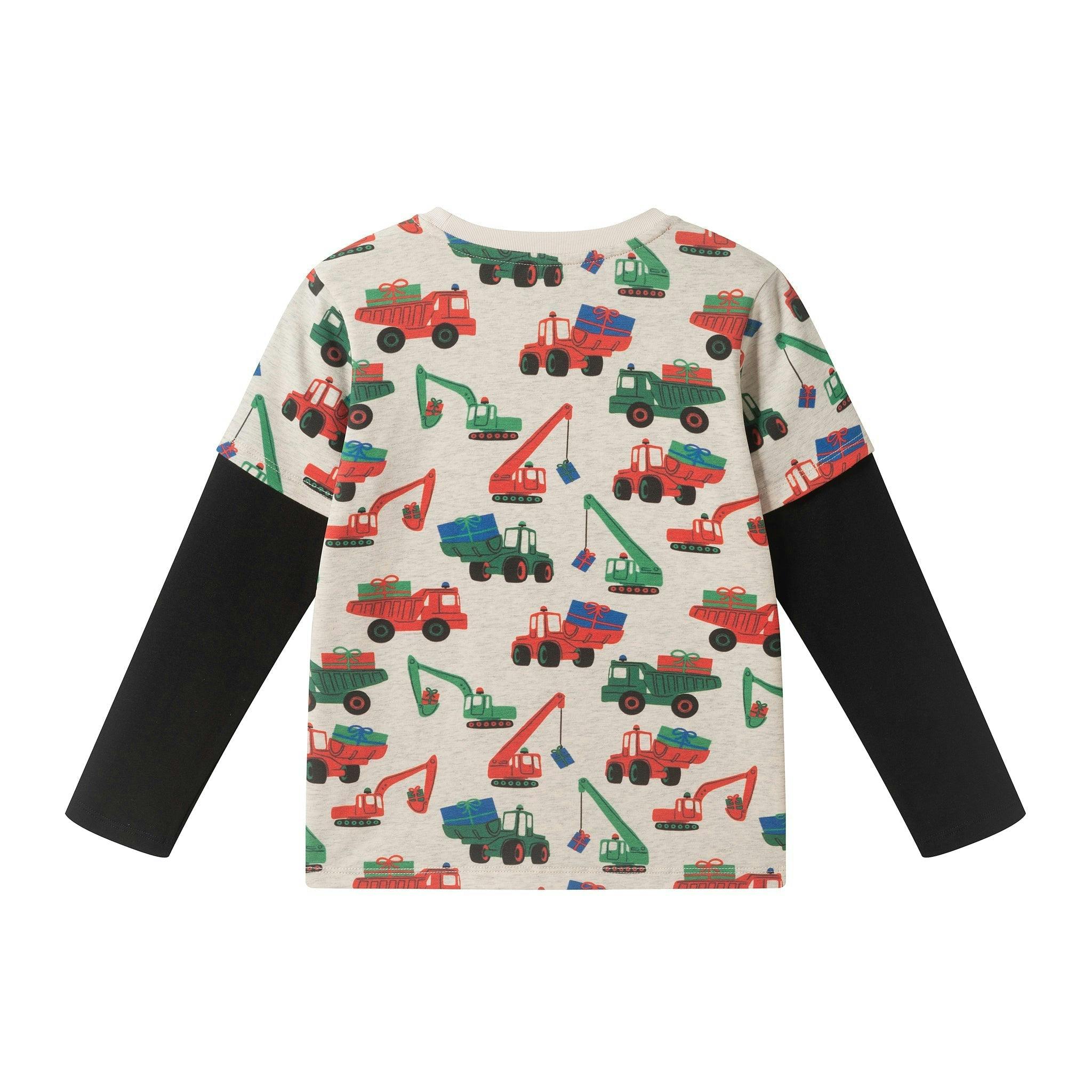 Boys Two-Fer Graphic Tee | Holiday Trucks