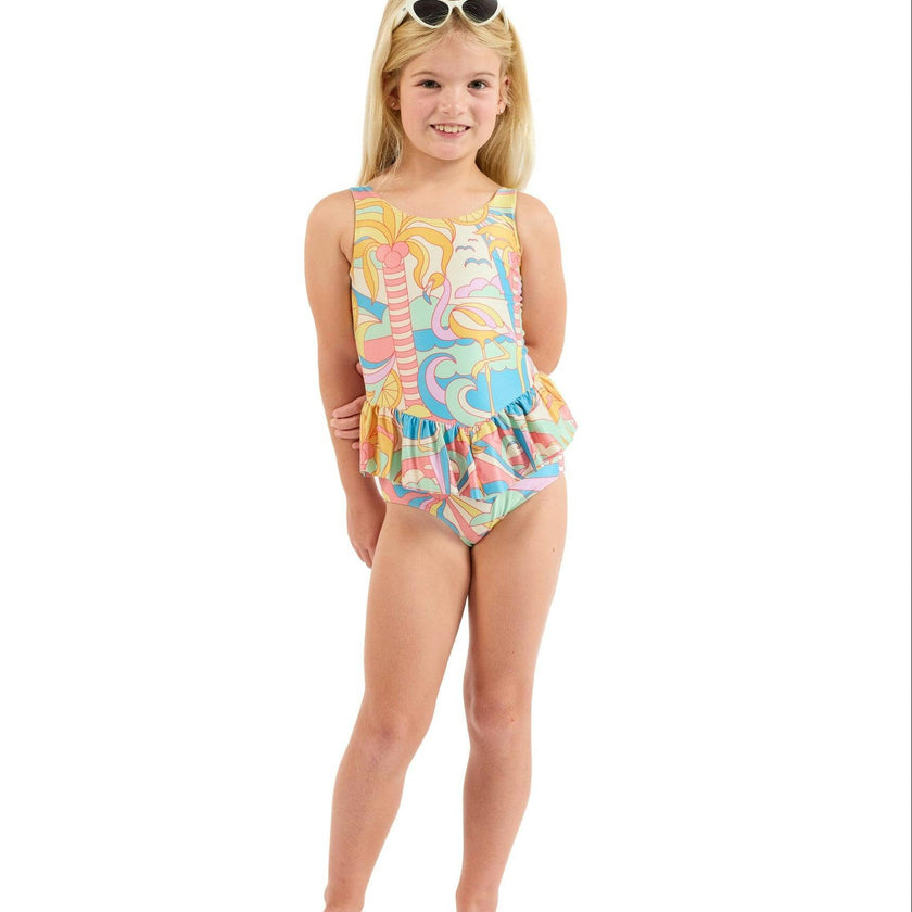 The Paradiso - Girls Ruffle One Piece with Tutu UPF 50+