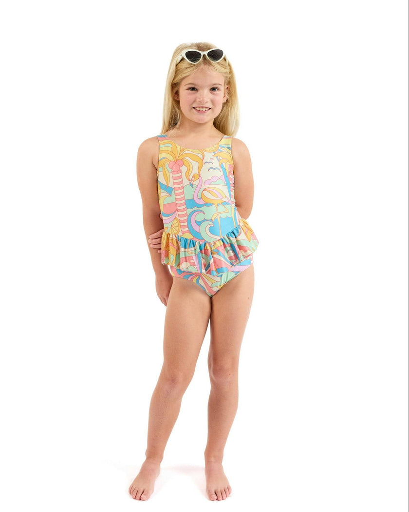 The Paradiso - Girls Ruffle One Piece with Tutu UPF 50+