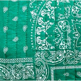 Mini Capucine Girls' Kaftan Patchwork Bandana, Green