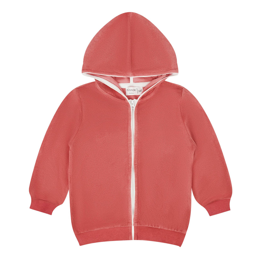 unisex sailor red french terry zip hoodie