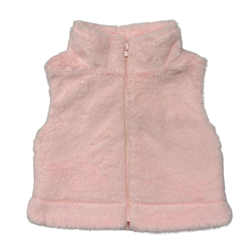 Girls Fur Vest in Light Pink