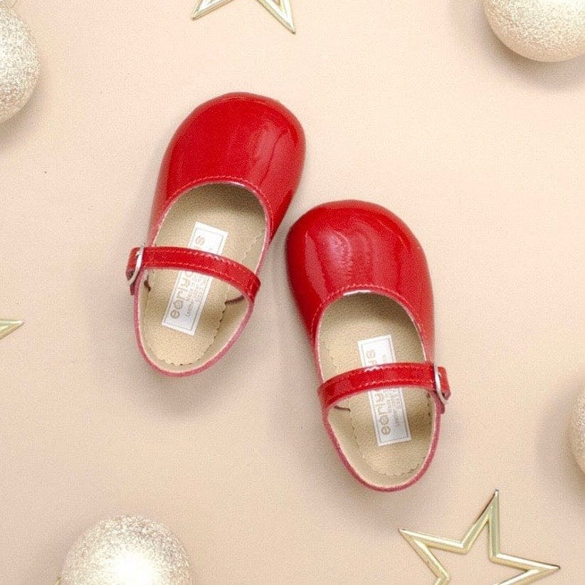Mary Jane Pre-Walker Baby Girl Shoes - Patent Red