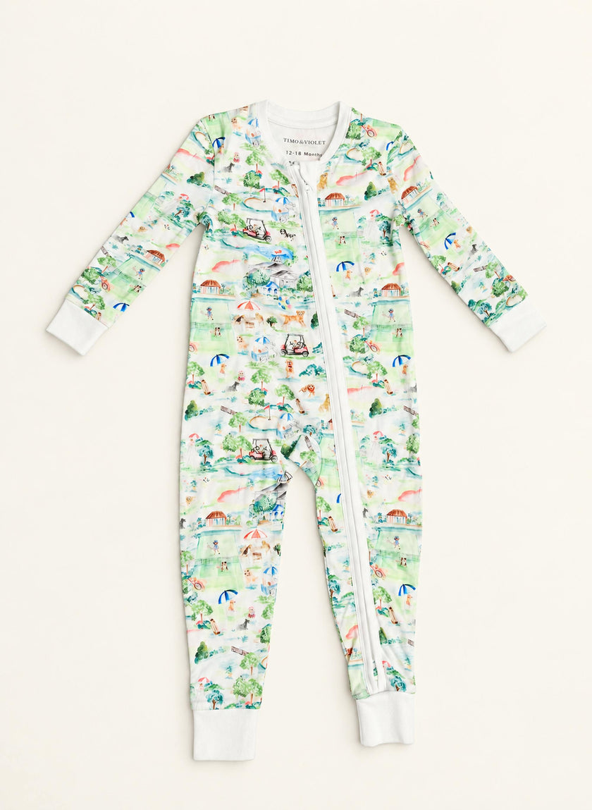 Baby Zippered One-Piece - Dog Days at the Club