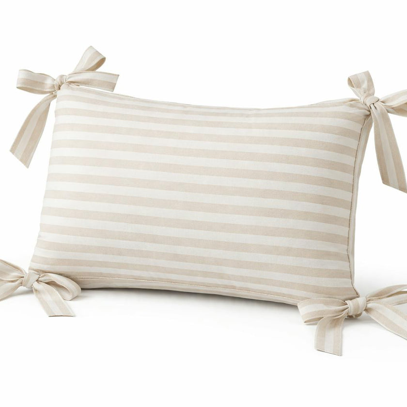 DH Block Stripe Pillow with Bows