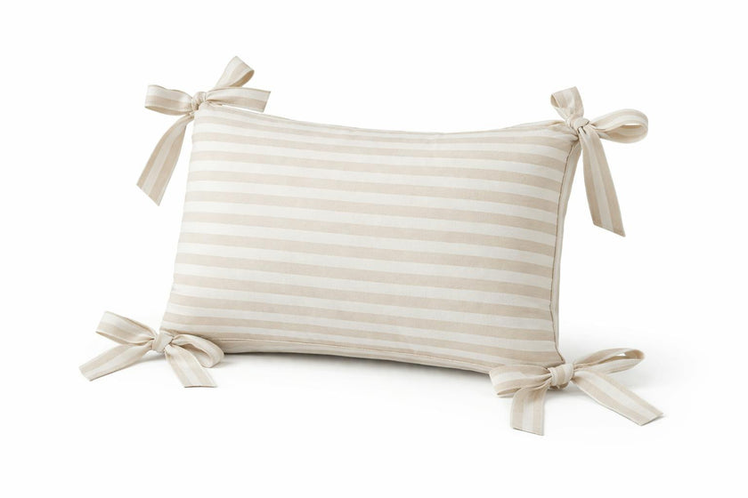 DH Block Stripe Pillow with Bows