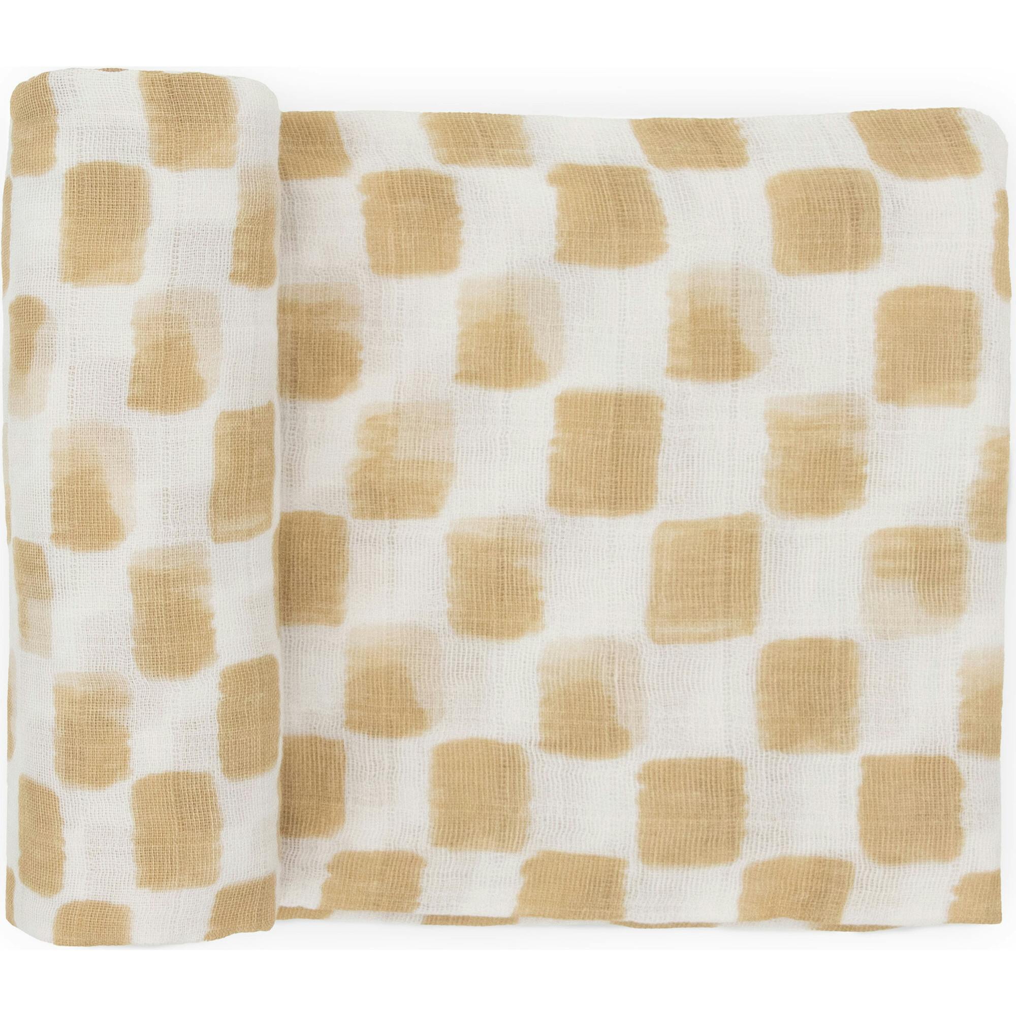 Cotton Muslin Swaddle Blanket - Adobe Checker