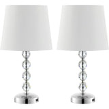 Nola Stacked Crystal Ball Lamps With USB Port