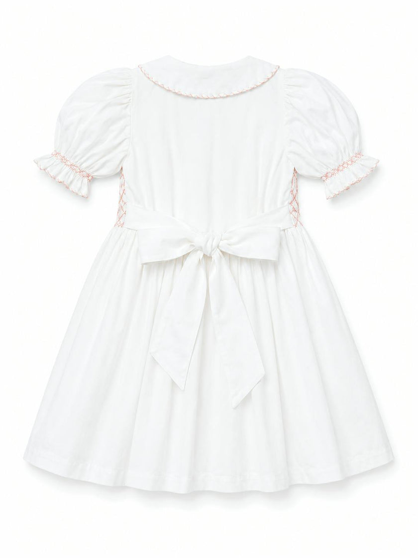 Camellia Smocked Dress | Heirloom Peach