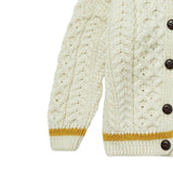 London Days Merino Children's Cardigan - Cream & Yellow