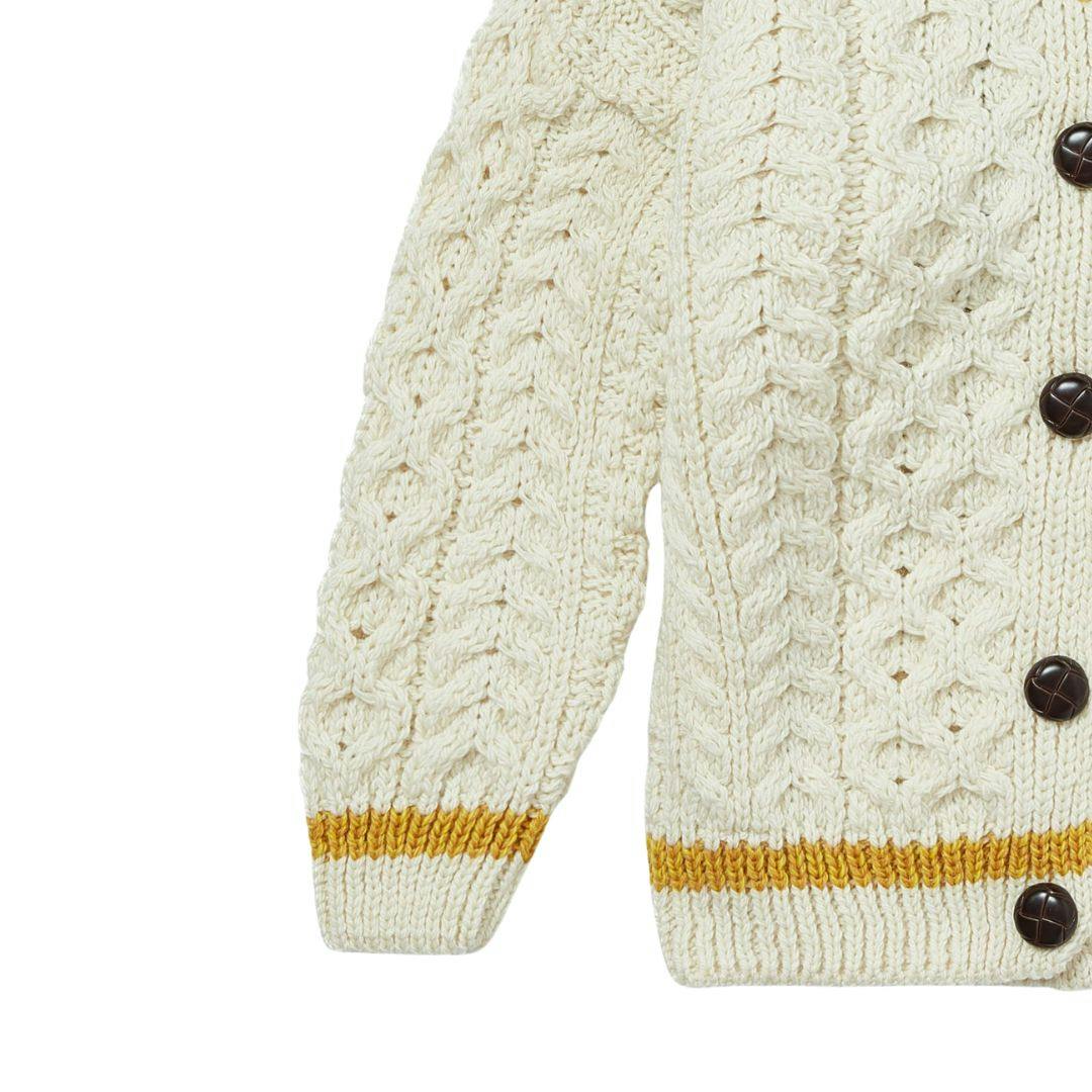 London Days Merino Children's Cardigan - Cream & Yellow