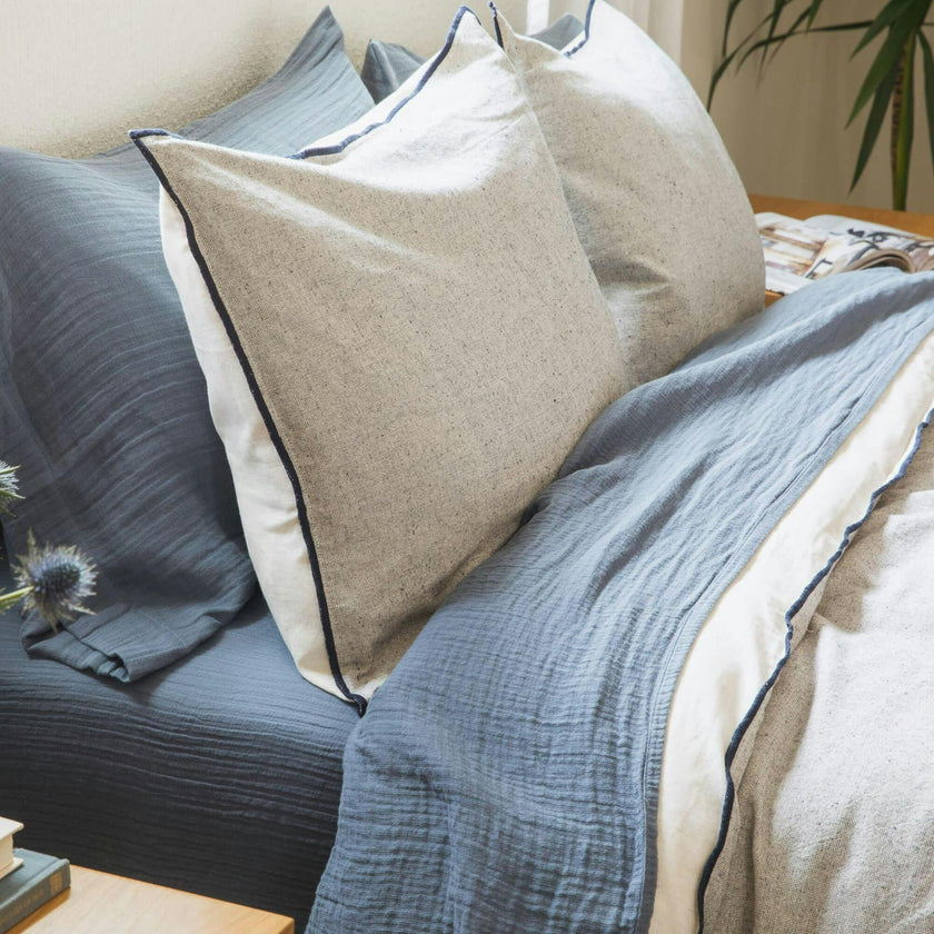 Oasis Crinkled Comfort 4-Piece Sheet Set, Blue